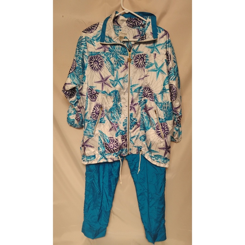 Vintage 1980s 1990s Lavon Windbreaker Track Suit Tracksuit Womens Medium Set